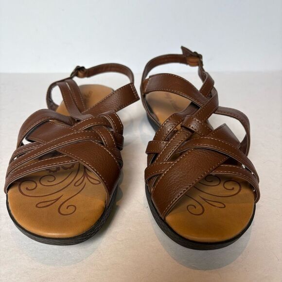 Easy Street Brown Sandals for Women Ankle Buckle Size 9W - Picture 2 of 8